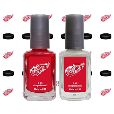  (NHL Nail Polish 2 Pack With Decals - Detroit Red Wings)