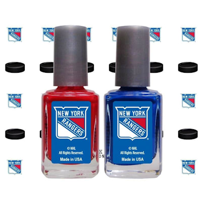  (NHL Nail Polish 2 Pack With Decals - New York Rangers)