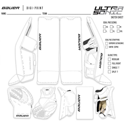  (Bauer Digi-Print Custom Supreme Ultrasonic Goalie Leg Pads - Senior)