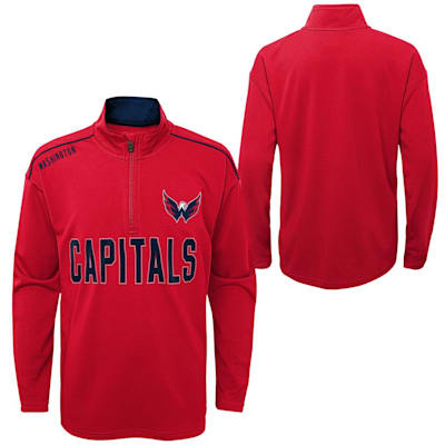  (Outerstuff Attacking Zone 1/4 Zip Performance Top - Washington Capitals - Youth)