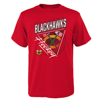  (Outerstuff Angled Attitude Short Sleeve Tee Shirt - Chicago Blackhawks - Youth)
