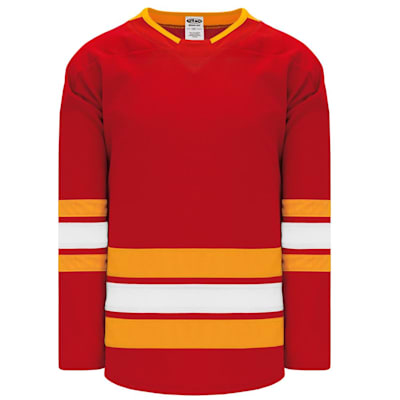  (Athletic Knit H550B Gamewear Hockey Jersey - Calgary Flames - Junior)