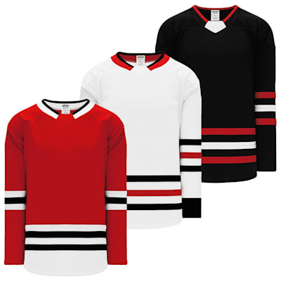  (Athletic Knit H550B Gamewear Hockey Jersey - Chicago Blackhawks - Junior)