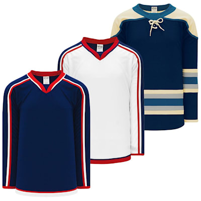  (Athletic Knit H550B Gamewear Hockey Jersey - Columbus Blue Jackets - Junior)