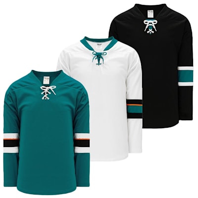  (Athletic Knit H550B Gamewear Hockey Jersey - San Jose Sharks - Junior)