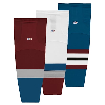  (Athletic Knit HS2100 Gamewear Hockey Socks - Colorado Avalanche - Senior)