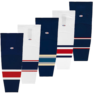  (Athletic Knit HS2100 Gamewear Hockey Socks - Columbus Blue Jackets - Junior)