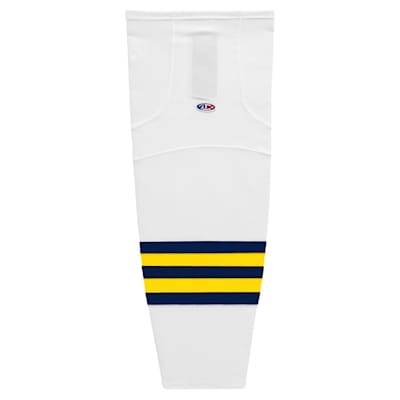  (Athletic Knit HS2100 Gamewear Hockey Socks - University of Michigan - Junior)