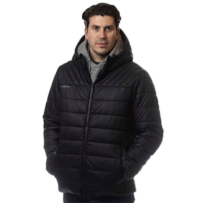  (Bauer Hockey Hooded Puffer Jacket - Black - Youth)