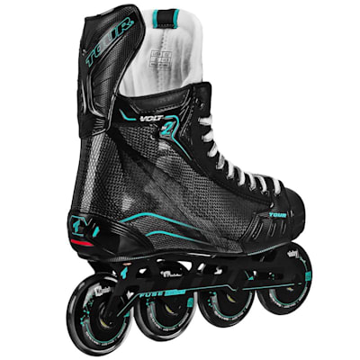 Abec 9 Bearings Inline Skate Wheels 76mm 82A Black Outdoor Roller Hockey 8 Pack 