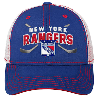  (Outerstuff Core Lockup Meshback Adjustable Hat - New York Rangers - Youth)