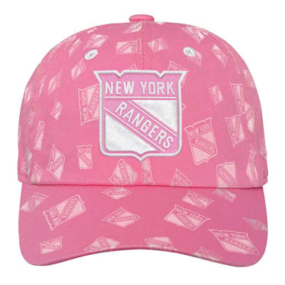  (Outerstuff Pink Fashion Slouch Adjustable Hat - New York Rangers - Youth)