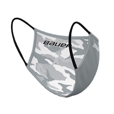  (Bauer Reversible Fabric Face Mask - Grey/Camo)