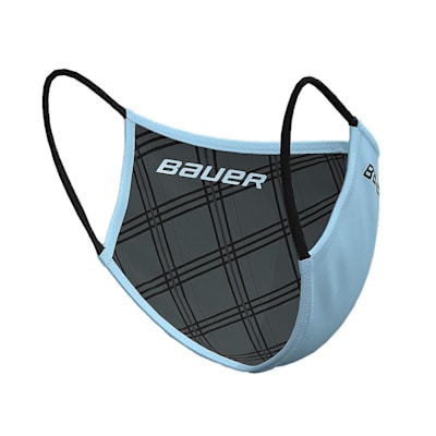  (Bauer Reversible Fabric Face Mask - Sky Blue/Plaid)