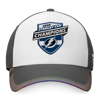 Fanatics Men's Black Tampa Bay Lightning 2021 Stanley Cup Champions Locker Room Adjustable Trucker Hat