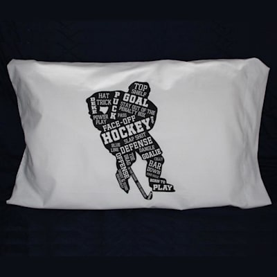  (Painted Pastimes Hockey Player Pillow Case - Glow in the Dark)