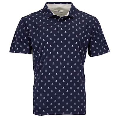  (Pure Hockey Helmet & Sticks Golf Polo - Navy - Adult)