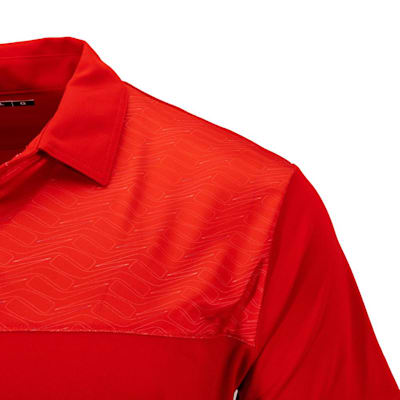  (Pure Hockey Sticks Geo Golf Polo - Red - Adult)