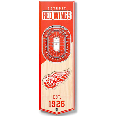  (YouTheFan 3D Stadium Banner 6x19 - Detroit Red Wings)