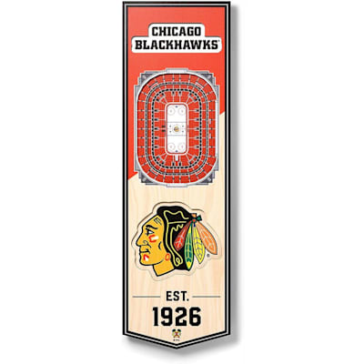  (YouTheFan 3D Stadium Banner 6x19 - Chicago Blackhawks)