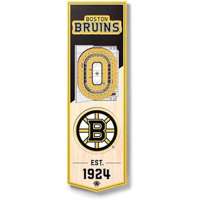  (YouTheFan 3D Stadium Banner 6x19 - Boston Bruins)