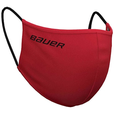  (Bauer Reversible Fabric Face Mask - Red/Bauer)
