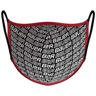 (Bauer Reversible Fabric Face Mask - Red/Bauer)