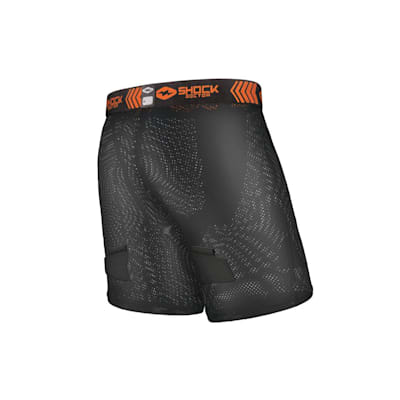 Shock Doctor Compression Short with Cup, Black, Youth