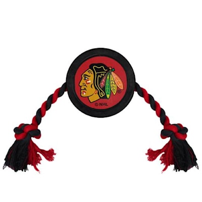  (Pets First Hockey Puck Pet Toy - Chicago Blackhawks)