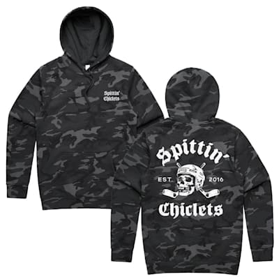  (Barstool Sports Spittin Chiclets Camo Helmet Hooodie - Adult)