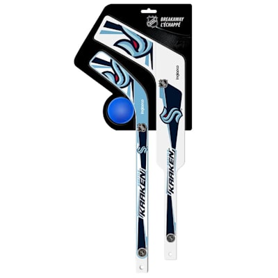  (InGlasco Breakaway Gen II Mini Set - Goalie & Player Stick w/ Foam Ball - Seattle Kraken)