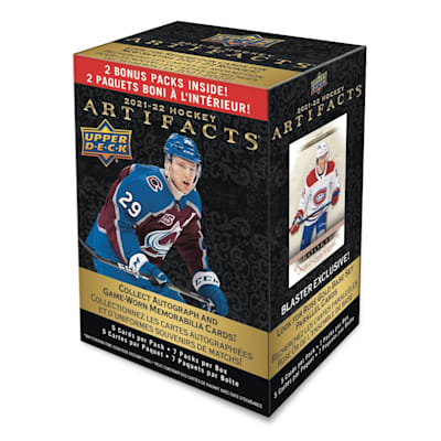  (Upper Deck 2021-2022 NHL Artifacts Hockey Trading Cards Blaster Box)
