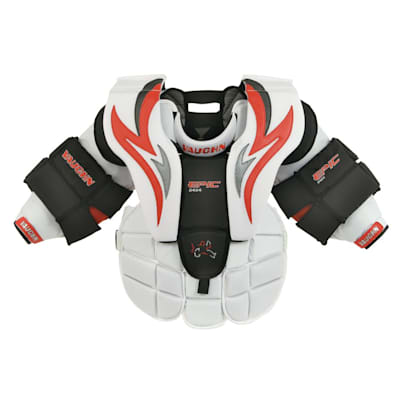 Front - White/Black/Red/Silver (Vaughn 8404 Epic Goalie Chest & Arms - Junior)