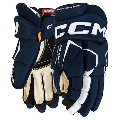 New CCM Control ice hockey gloves navy white senior 15" sr size blue 
