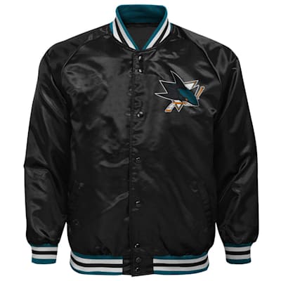  (Outerstuff Ace Defender Satin Jacket - San Jose Sharks - Youth)