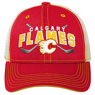  (Outerstuff Core Lockup Meshback Adjustable Hat - Calgary Flames - Youth)