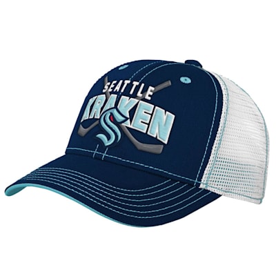  (Outerstuff Core Lockup Meshback Adjustable Hat - Seattle Kraken - Youth)