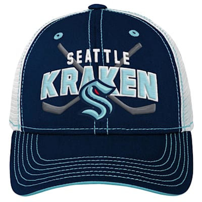  (Outerstuff Core Lockup Meshback Adjustable Hat - Seattle Kraken - Youth)