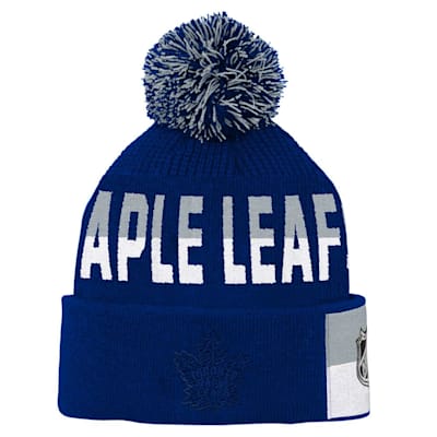  (Outerstuff Face-Off Jacquard Knit Hat - Toronto Maple Leafs - Youth)