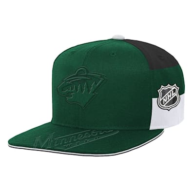  (Outerstuff Face-Off Structured Adjustable Hat - Minnesota Wild - Youth)