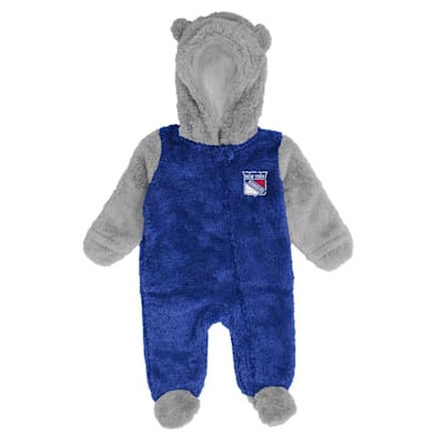 New York Rangers Game Nap Teddy Fleece Onsie - Newborn