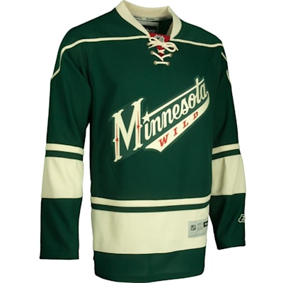 NHL Minnesota Wild Logo Boys Green Ice Hockey Jersey Shirt Small S