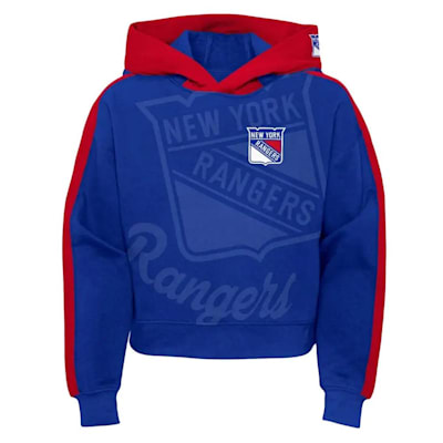  (Outerstuff Record Setter Pullover Hoodie - New York Rangers - Girls)