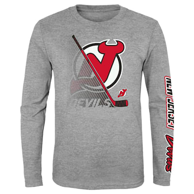 Outerstuff Split Speed Long Sleeve Tee - NJ Devils - Youth | Pure