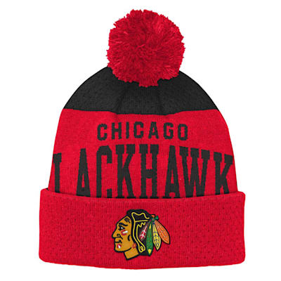  (Outerstuff Stretch Ark Knit Hat - Chicago Blackhawks - Youth)