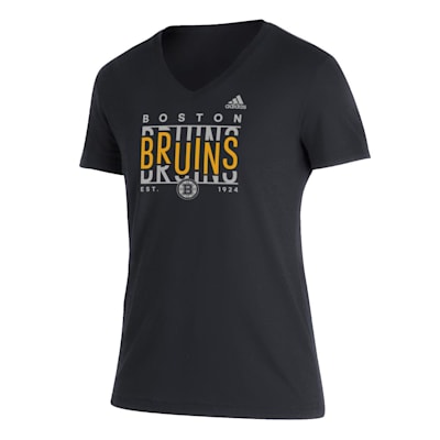  (Adidas Authentic Blended Short Sleeve Tee - Boston Bruins - Womens)
