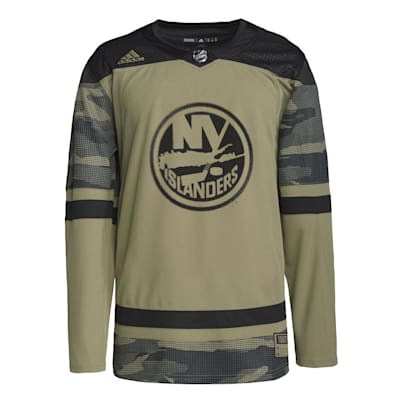 Adidas Men's Adizero Camo New York Islanders Military Appreciation Team Authentic Custom Practice Jersey Shirt - Green - Each