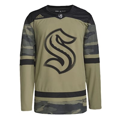  (Adidas Authentic Military Appreciation NHL Practice Jersey - Seattle Kraken - Adult)