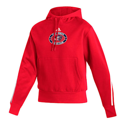 Adidas Authentic Lifestyle Pullover Hoodie Columbus Blue Jackets