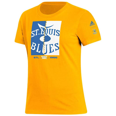  (Adidas Reverse Retro 2.0 Fresh Playmaker Tee Shirt - St. Louis Blues - Womens)
